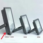 DMX512 RGB LED Flood Light 100W AC110-220V Outdoor IP66 LED WallWasher GREY Aluminum Case Tempering Glass Cover High Lumen Security Light Garden Landscape Lawn Lamp