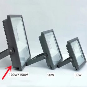 DMX512 RGB LED Flood Light 100W AC110-220V Outdoor IP66 LED WallWasher GREY Aluminum Case Tempering Glass Cover High Lumen Security Light Garden Landscape Lawn Lamp