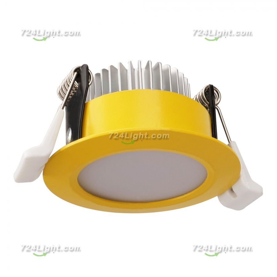 5W LED RECESSED LIGHTING DIMMABLE YELLOW DOWNLIGHT, CRI80, LED CEILING LIGHT WITH LED DRIVER