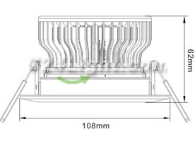 7W LD-CL-CPS-01-7W LED Down Light Cut-out 92mm Diameter 4.2" White Recessed Dimmable/Non-Dimmable LED Down Light