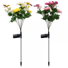 Small Wild Flower Landscape Courtyard Lawn Garden Decoration LED Solar Chrysanthemum Lamp Outdoor Colorful Light