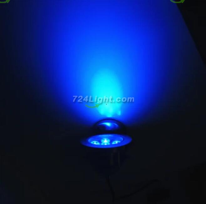 4 Pack 6W LED Under Water Light, Stainless Steel Housing, 113mm in Diameter, Single Color DC24V, IP68 Waterproof Fountain Light