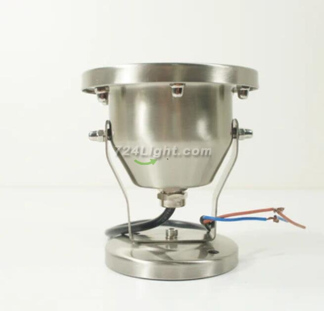 4 Pack 6W LED Under Water Light, Stainless Steel Housing, 113mm in Diameter, Single Color DC24V, IP68 Waterproof Fountain Light