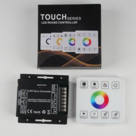 12-24V 8A×4 LED RGB Touch Series LED Round Controller For RGB LED Strip