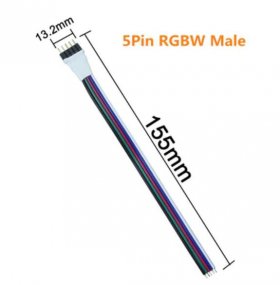 10pcs Pack (5Pair) 5pin RGBW/RGBWW LED Strip Connectors