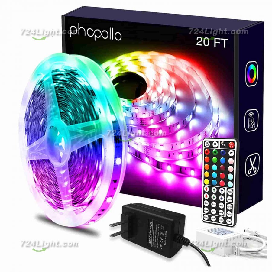 Led Lights for Bedroom 32.8ft , smareal Led Lights with 44 Key IR Remote, Color Changing Led Strip Lights, Led Light Strips Used for Bedroom, Kitchen, Home Decoration