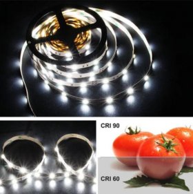 High CRI 90 LED strip, 5Meter Roll SMD5050-150 30 LEDs 450lm Per Meter 12V LED Strip Light,10mm Wide Tape