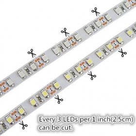 12V Dimmable SMD3528-600 Flexible LED Strips 120 LEDs Per Meter 8mm Width 600lm Per Meter