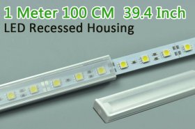 LED Aluminium Profile LED Strip Light Aluminium Profile 1M U Flat Style Rail Aluminium