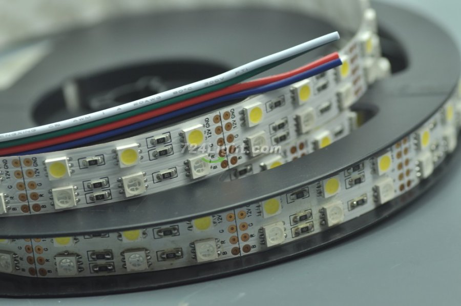 Double Row 5050 RGBW Strip Light 15mm width 5meter(16.4ft) 600LEDs