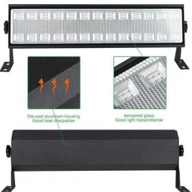 100W 385-400nm LED UV Black Light Bar, Black Lights for Glow Party, Black light with Plug &Switch, Glow Light for Halloween, Fluorescent Body Paint, Stage Lighting