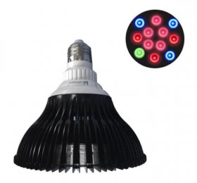 12W LED Growing Lamp E27 Base 4 Bands Plant Growing Bulb for Plant Works Best with Seeds through Flowering, Indoor Garden Greenhouse, Hydroponics and Aquatic Systems