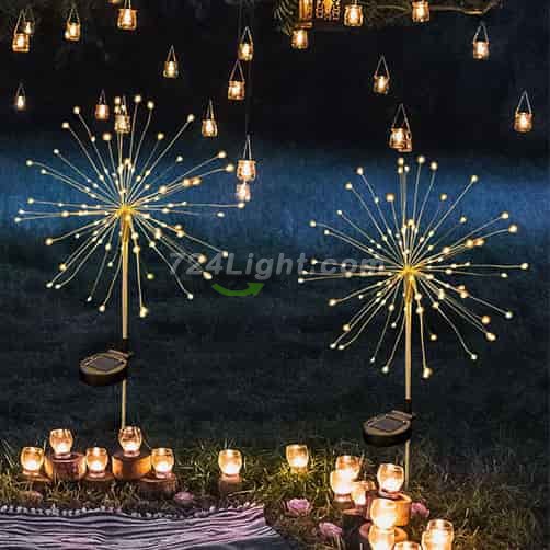 1 Pack Firework Lights LED Copper Wire Starburst Lights 8 Modes For Party Yard Garden