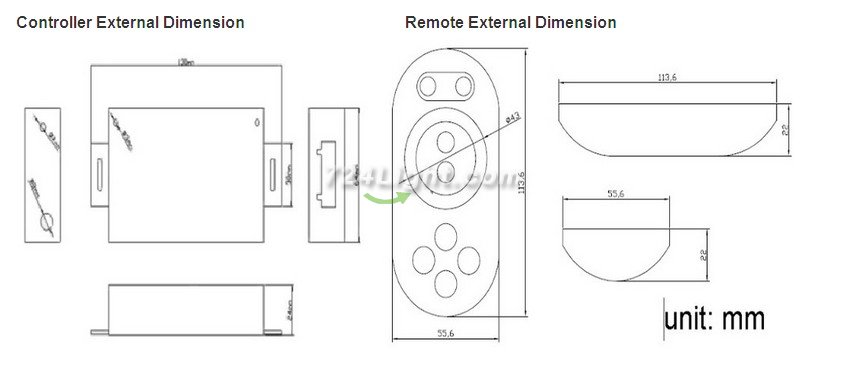 DC12V-24V 12A RF Led Touch RGB Controller For RGB Led Strip