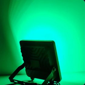 DMX512 RGB LED Flood Light 100W AC110-220V Outdoor IP66 LED WallWasher GREY Aluminum Case Tempering Glass Cover High Lumen Security Light Garden Landscape Lawn Lamp