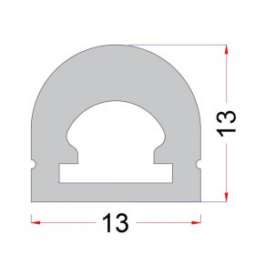 LED Neon Strip 1 meter(39.4 inch) 13x13mm Suit For 8mm 5050 2835 Flexible Light LED Light Silicone Channel Waterproof IP67