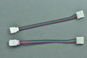 4 Pin Connector For RGB led light Strip Solderless connector For 5050 3528 10mm RGB Strip lighting Easy Connect 6.5 Inch