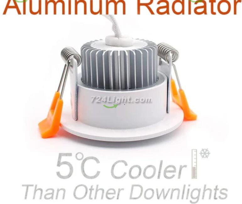 10 Pack 7W 500LM Dimmable Antifog LED Downlight CRI80 Flat Diffuser Ceiling Light -3-3/8'' Cutout