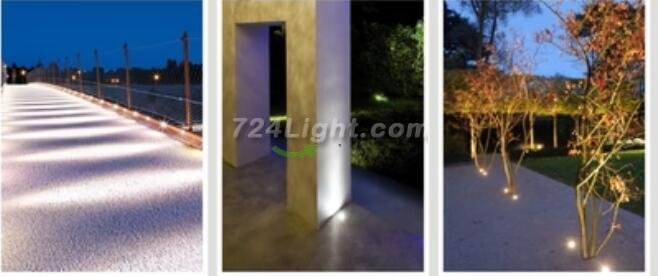 8PCS Pack IP68 3W DC12-24V LED Underwater Light Waterproof Stainless Steel Square Pool Light Inground LED Yard Light
