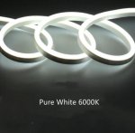 65.6FT (20Meters) LED Neon Rope Lights 8x16(mm) Neon LED Strip Lights 8Watt 120LEDs/M Flexibl 110V/220V AC Rope Lights Waterproof, Custom Cuttable Neon Lighting for In&Outdoor