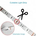 16.4ft（5Mtrs) 300LED SMD5050 RGB LED Light Strip Kit Music Sync, IR Remote, WiFi APP Controlled, Alexa Compatible
