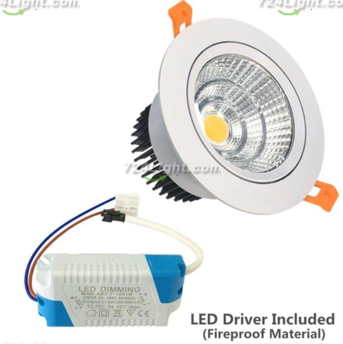 16W Dimmable CRI80 COB LED Downlight Cut-out 4.5in (115mm) 60 Degree 120W Halogen Bulbs Equivalent