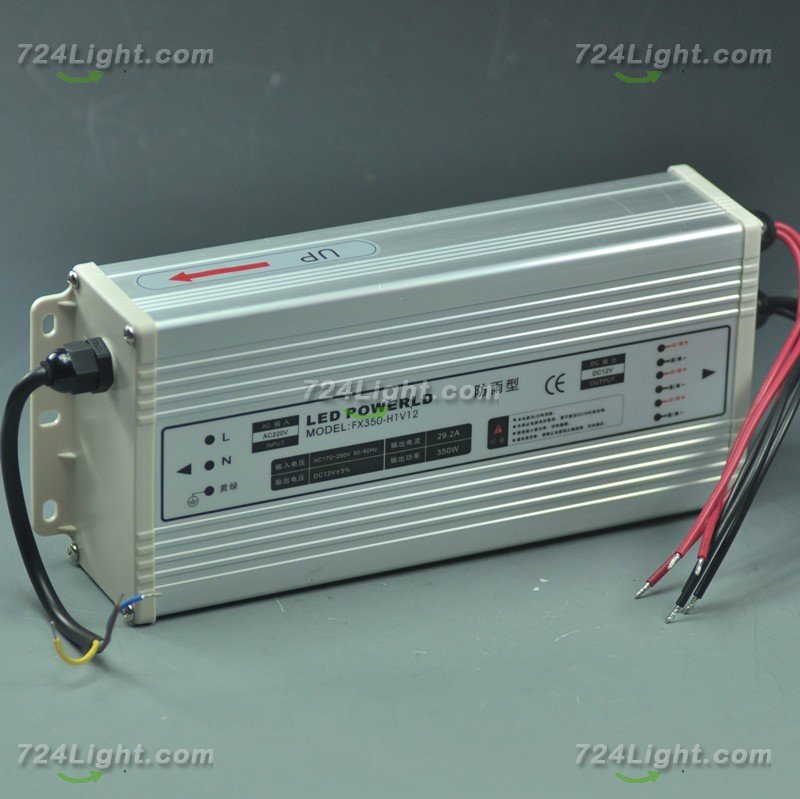 350 Watt LED Power Supply 12V 29.2A LED Power Supplies Rain-proof For LED Strips LED Light