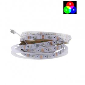 DC 5V SK6812 Individually Addressable LED Strip Light 5050 RGB 16.4 Feet (500cm) 30LED/Meter LED Pixel Flexible Tape White PCB