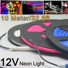 10meter 32.8ft LED Neon Light 12V(optional 24V) Flexible LED Neon Light Strip