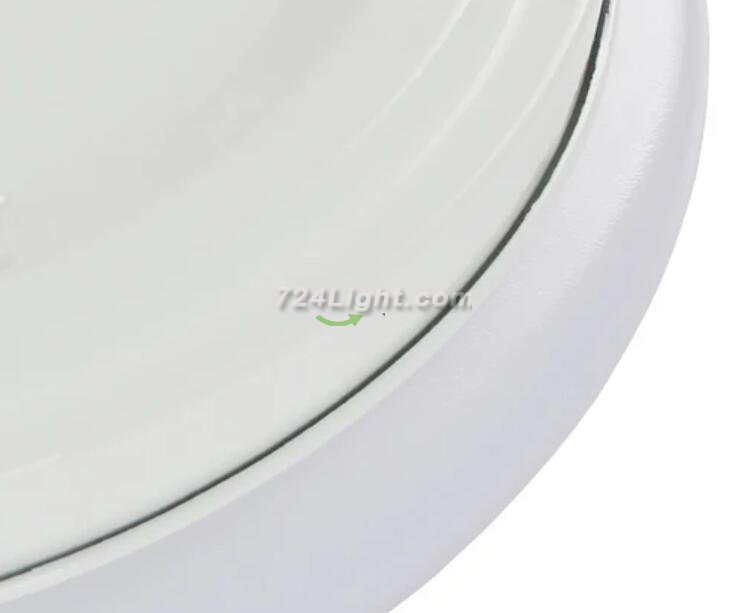 24W 14.96 inch (380mm) LED Ceiling Light Fixture CCT changable & Dimmable with RF controller Round Acrylic Shade White Finish Modern LED Flush Mount