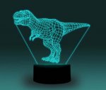 Animal Images 3D Illusion LED Night Light w/ 16 Colors Remote Touch Switch Adjustable Brightness for Kids Bedroom Decoration