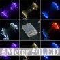 5M 50LED Holiday Lighting 3AAA Battery Power Operated LED String Lights Christmas Party Wedding Decorative String Light