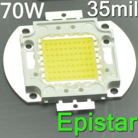 Epistar 70W LED High Power Chip 5950 Lumens 35*35mil LED Lights
