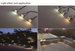 8 PCS Pack DC12V-24V 1W/3W IP67 Outdoor Waterproof LED Wall Light Corridor Ladder Step LED Lights