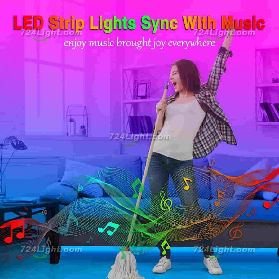 65.6ft Led Strip Lights Ultra Long RGB 5050 Color Changing LED Light Strips Kit with 44 Keys Ir Remote Led Lights For Bedroom Kitchen Home Decoration