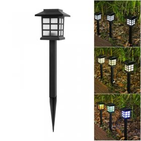 Outdoor Solar Garden Light, 1LED Waterproof Light for Garden, Passage, Porch, Lawn Decorative Lighting (2 Pack)