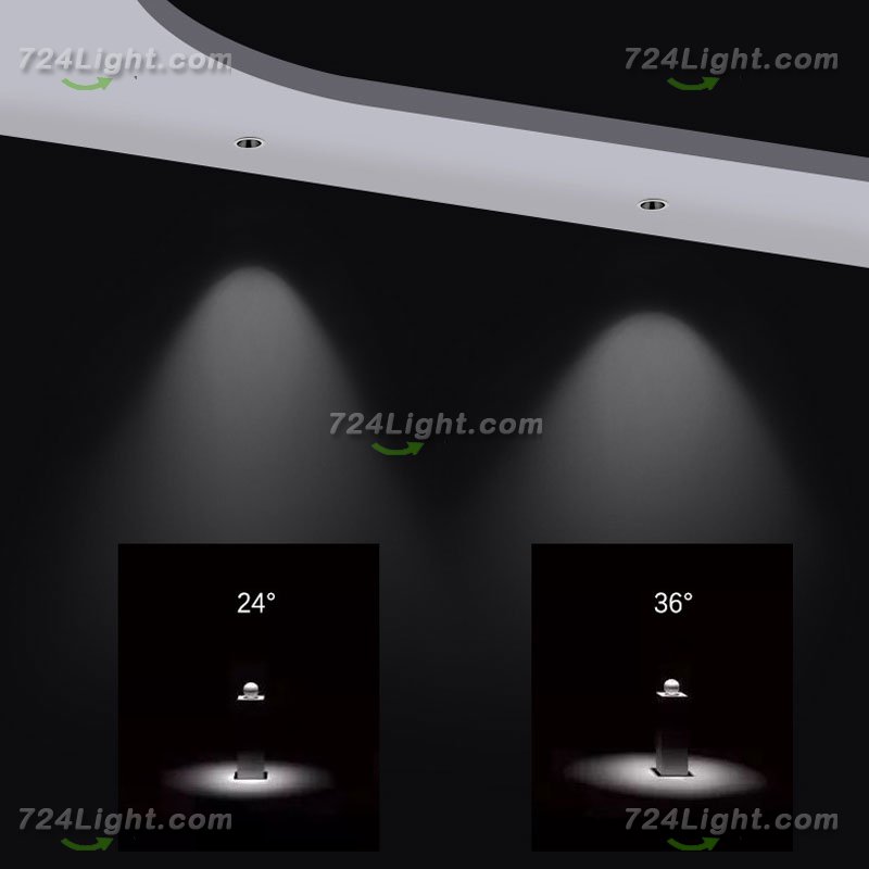 12W HOTEL LIVING ROOM SPOTLIGHT COB ANTI-GLARE HIGH DISPLAY INDEX LED CEILING DOWNLIGHT FRAMELESS EMBEDDED SPOTLIGHT