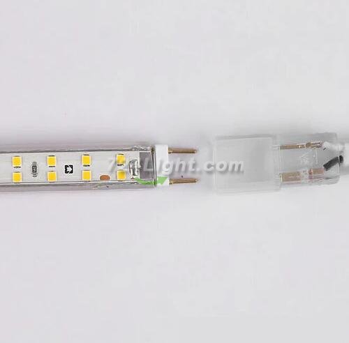 AC 110V 220V SMD2835 High Voltage Flat Strip Light 180 LEDs Per Meter Double Row with the power plug