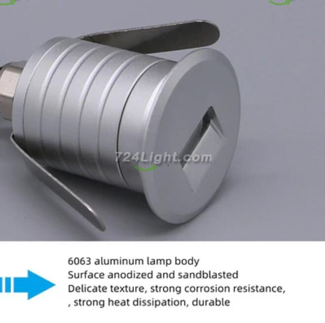 8PCS Pack 1W 12-24V DC/AC 12V IP67 Waterproof LED Step Light Dimmable Outdoor LED Garden Light Yard Light with Deep Anti-Glare Lens