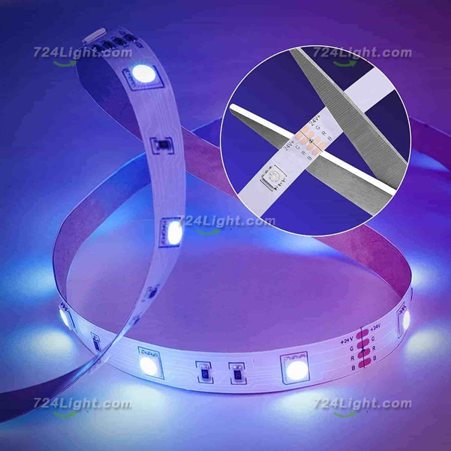 LED Strip Lights 16.4ft, RGB Color Changing LED Lights for Home, Kitchen, Room, Bedroom, Dorm Room, Bar, with IR Remote Control, 5050 LEDs, DIY Mode