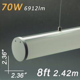 Linear Suspension Fixtures 8ft 2.4 Meter 2.36"x2.36" 70W DC 12V