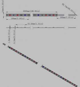 Plant Growth RED:BLUE /660nm:460nm LED Grow Light SMD5050 30LEDs 12V 7.2W Per Meter Strip