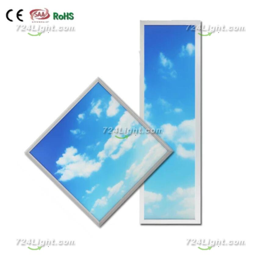 5 PACK LED Skylight 1x4FT - 300*1200mm 36W 3060LM Blue Sky LED Flat Panel Light Framed For Ceiling Decoration
