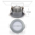 3W LED RECESSED LIGHTING DIMMABLE GREY DOWNLIGHT, CRI80, LED CEILING LIGHT WITH LED DRIVER