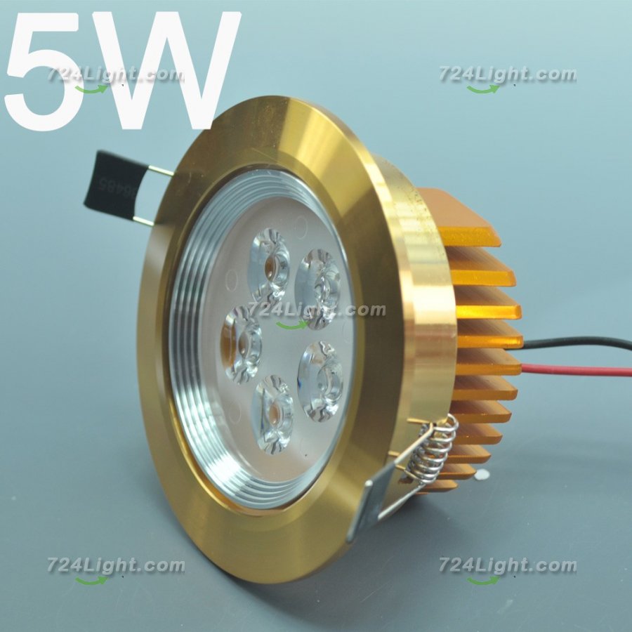 5W CL-HQ-03-5W LED Downlight Cut-out 90.5mm Diameter 4.3\" Gold Recessed Dimmable/Non-Dimmable Ceiling light