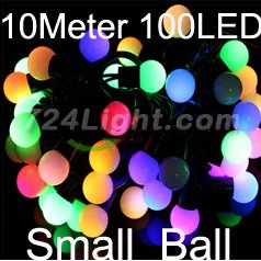 100 Led 32.8ft String Lights LED 5m Small Ball RGB Colorful Christmas Ball String Light Outdoor LED Lights