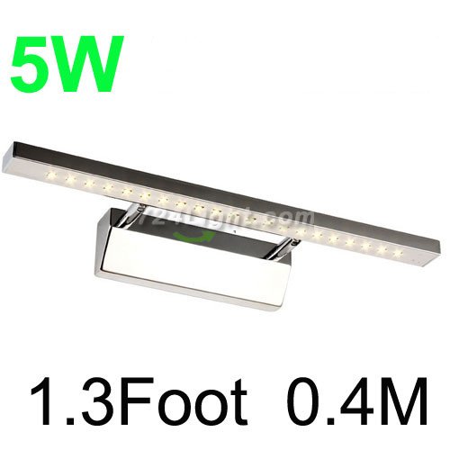 Simple Square 5W LED Toilet Bathroom Light 1.3Foot 0.4M 5050LED With 85-265V Waterproof Driver Mirror Lighting