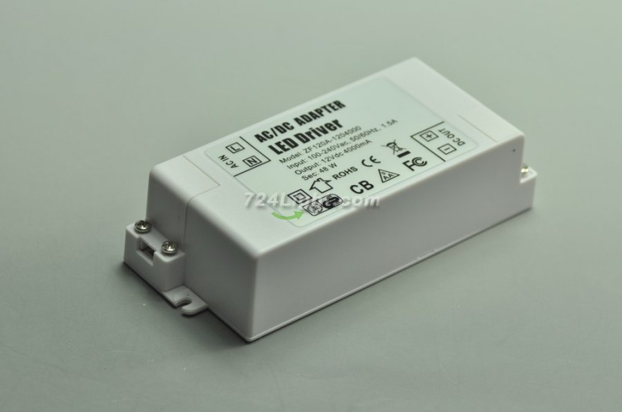 48 Watt LED Power Supply 12V 4000mA LED Power Supplies UL Certification For LED Strips LED Light