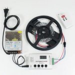 DC 5V SK6812 Individually Addressable LED Strip Light, 16.4FT/5M 5050 RGB Pixel LED Strip Kit with 150LEDs