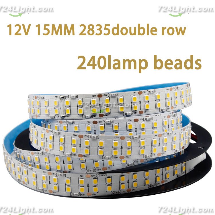 12V 2835LED DOUBLE ROW STRIP LIGHT 240LEDS/METER 12V2835 LOW VOLTAGE HIGH BRIGHTNESS STRIP LIGHT 5M (16.4FT) 2835STRIP LIGHTSS